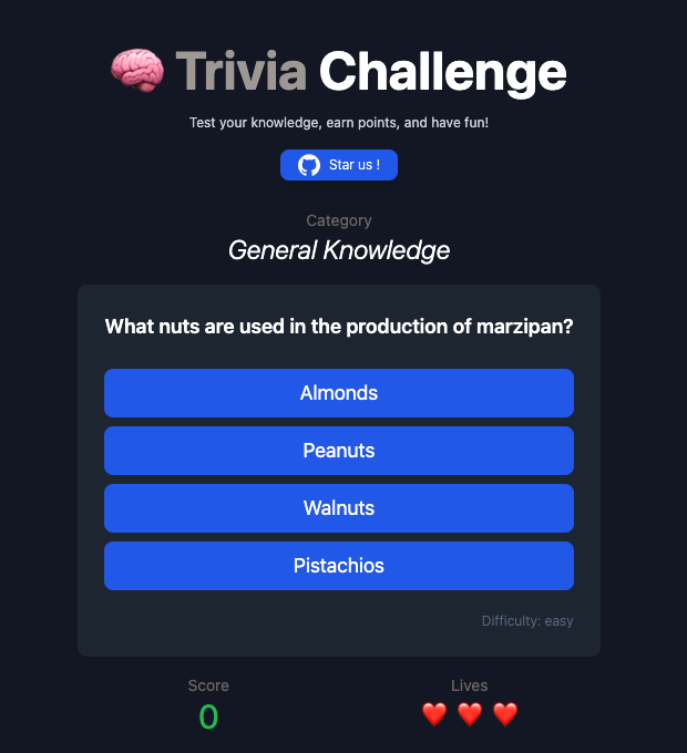 Image of Trivia challenge